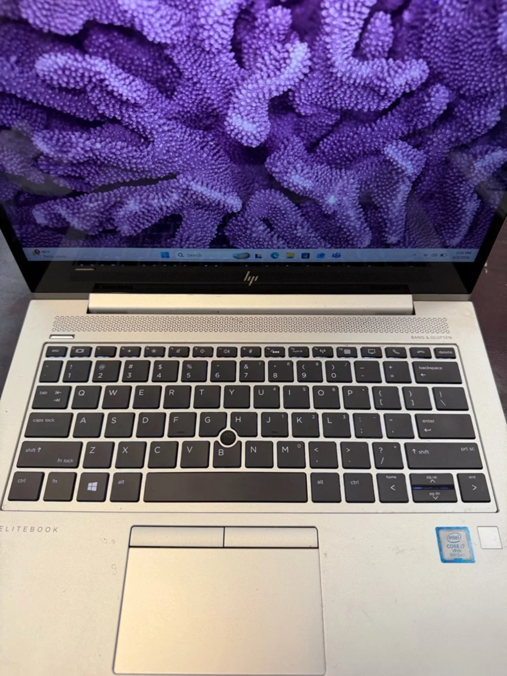 HP Silver and Black Laptop with Full-Size Keyboard